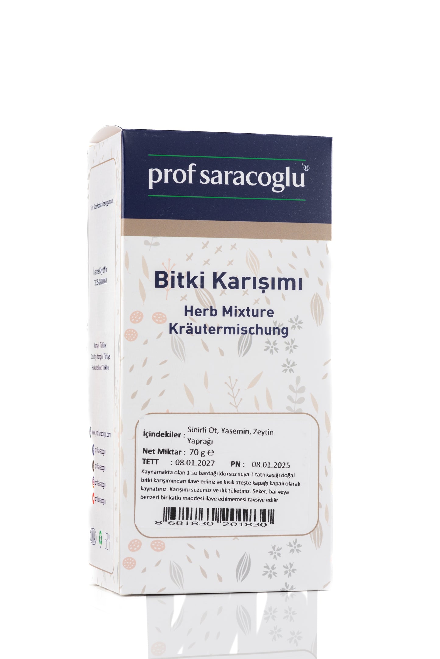 مزيج أعشاب طبيعية من الموز الجنة والياسمين وأوراق الزيتون