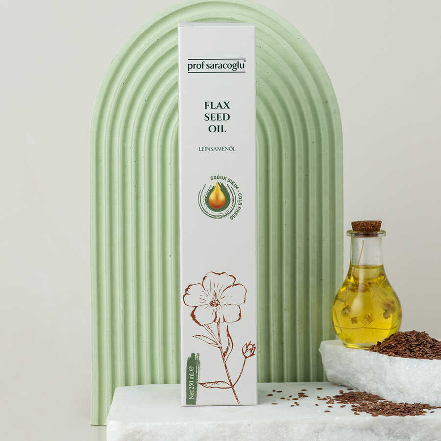 زيت بذر الكتان المعصور على البارد